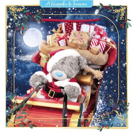 3D Holographic Keepsake Sleigh Ride Me to You Bear Christmas Card £2.69